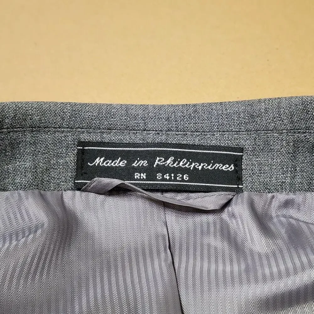 Meeting Street Sport Coat Mens 46 Long Gray Wool Two Button Classic Fit Blazer